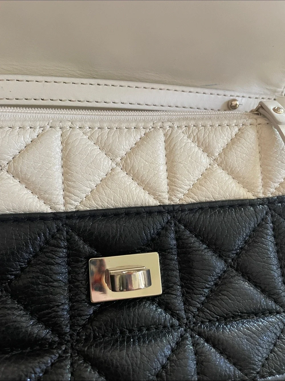 Kate Spade Quilted Sedgewick Avalon Crossbody Convertible Bag Clutch Cream